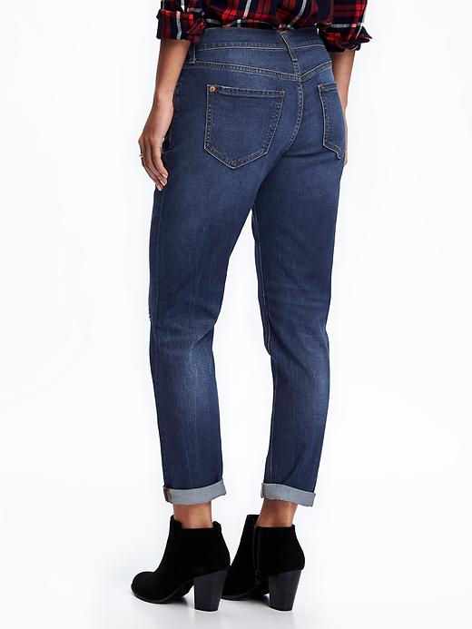 View large product image 2 of 3. Boyfriend Mid-Rise Skinny Ankle Jeans for Women