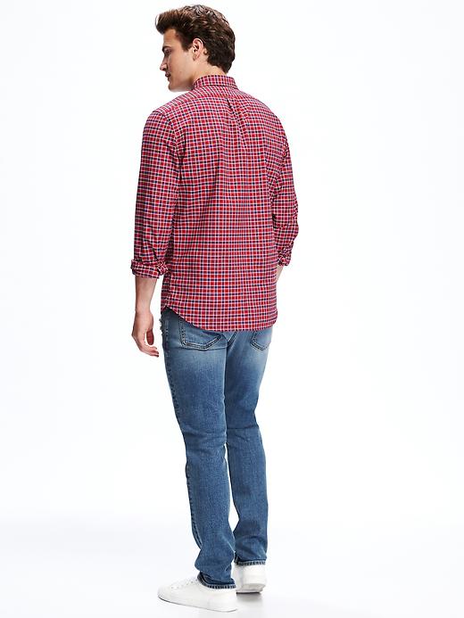 Image number 2 showing, Slim-Fit Plaid Oxford Stretch Shirt for Men