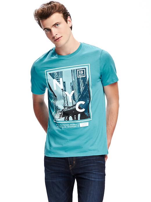 Image number 1 showing, Graphic Crew-Neck Tee for Men