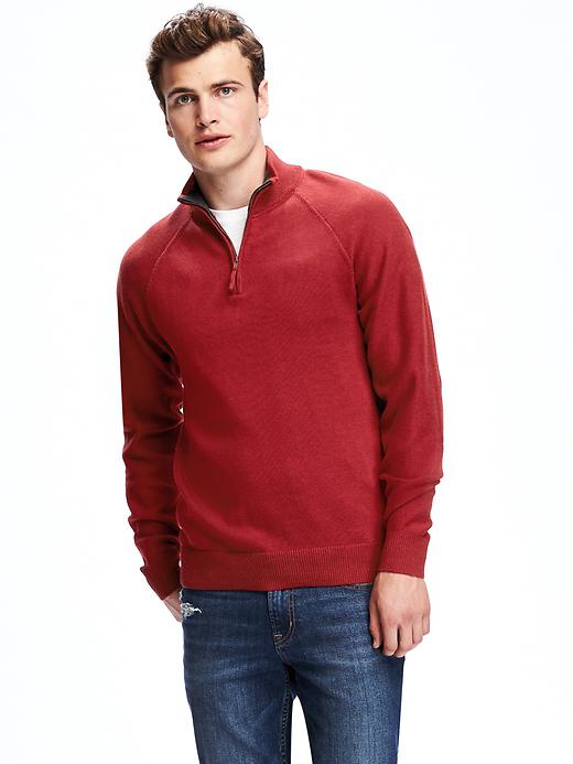 Image number 1 showing, Mock-Neck 1/4-Zip Pullover for Men
