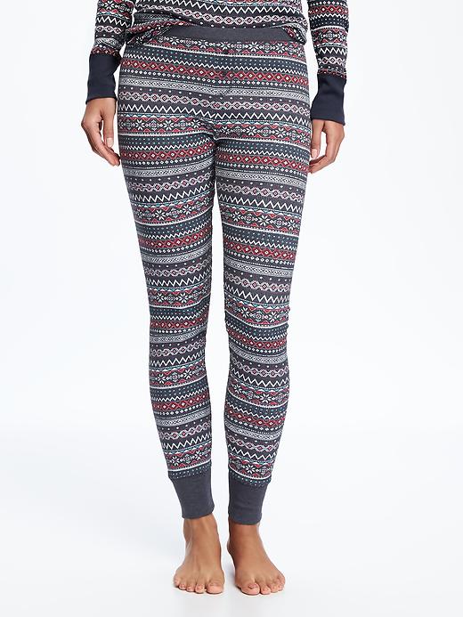 View large product image 1 of 1. Patterned Thermal Leggings for Women