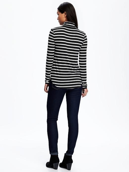 Image number 2 showing, Semi-Fitted Turtleneck Tee for Women