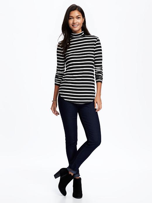 Image number 3 showing, Semi-Fitted Turtleneck Tee for Women