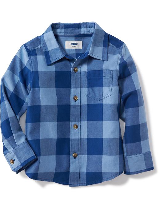 View large product image 1 of 1. Buffalo-Plaid Pocket Shirt for Toddler