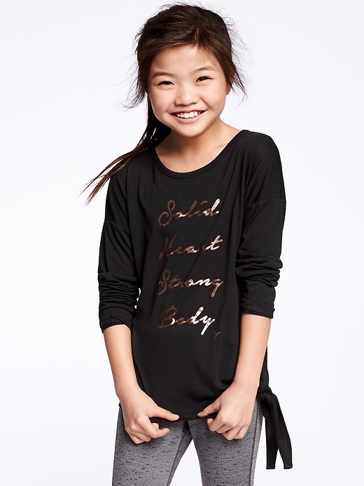 View large product image 1 of 2. Go-Dry Relaxed Graphic Tee for Girls