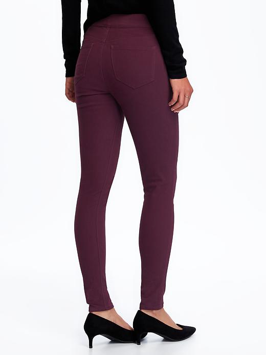 View large product image 2 of 3. Mid-Rise Pull-On Rockstar Sateen Jeggings for Women