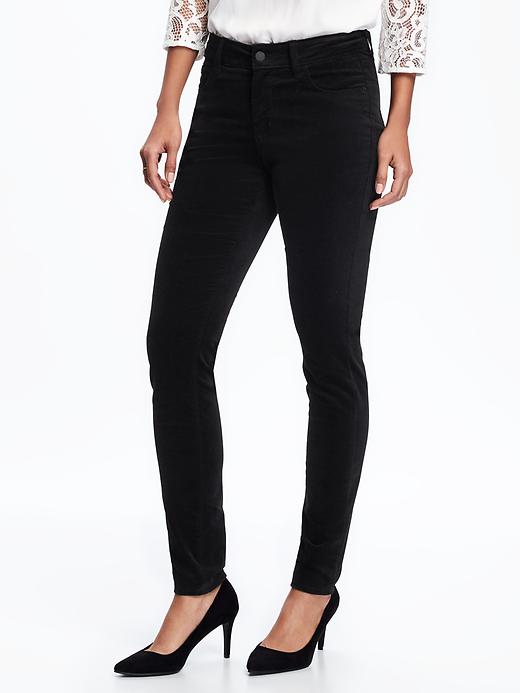 View large product image 1 of 2. Mid-Rise Velvet Rockstar Jeans for Women