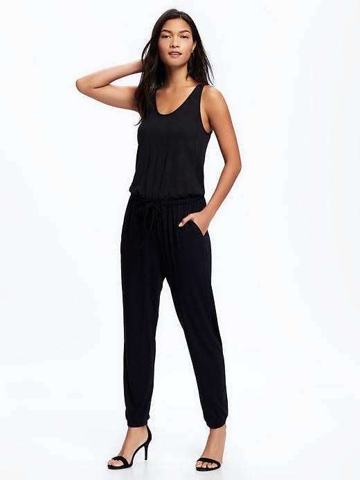 View large product image 1 of 2. Tie-Waist Jumpsuit for Women