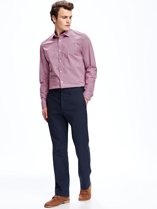 Image number 3 showing, Regular-Fit Built-In Flex Signature Non-Iron Dress Shirt For Men