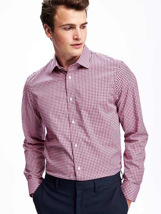 Image number 4 showing, Regular-Fit Built-In Flex Signature Non-Iron Dress Shirt For Men
