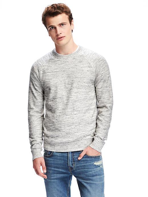 View large product image 1 of 1. Lightweight Textured Crew-Neck Sweater for Men