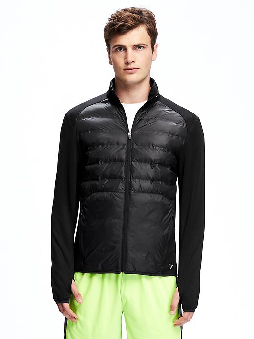 Image number 1 showing, Down Alternative Color-Block Full-Zip Jacket for Men