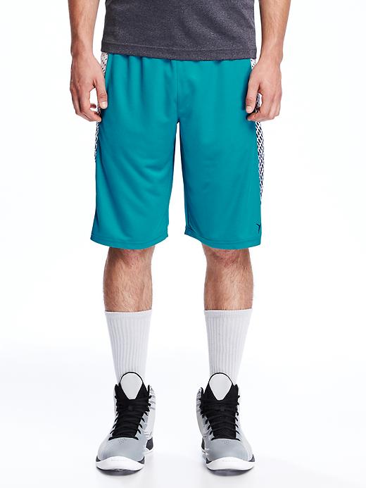 View large product image 1 of 2. Go-Dry Printed Basketball Shorts for Men (12")