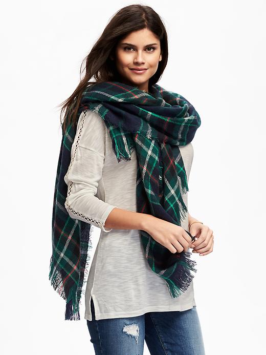 View large product image 2 of 2. Oversized Flannel Scarf