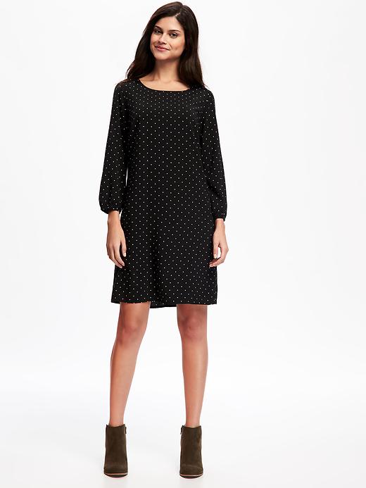 Image number 1 showing, Printed Shift Dress for Women