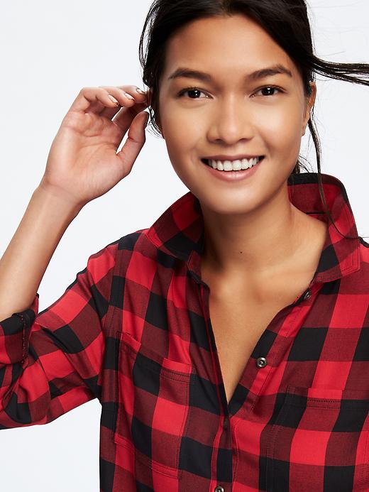 Image number 4 showing, Plaid Shirt Dress for Women