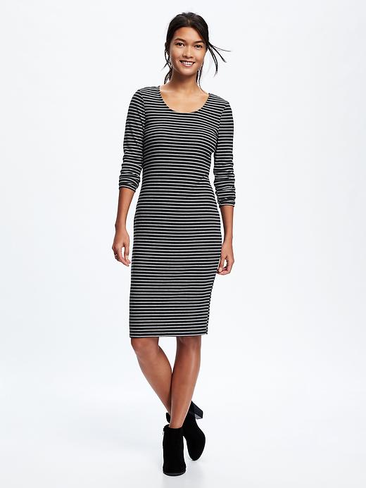 View large product image 1 of 2. Fitted Rib-Knit Dress for Women