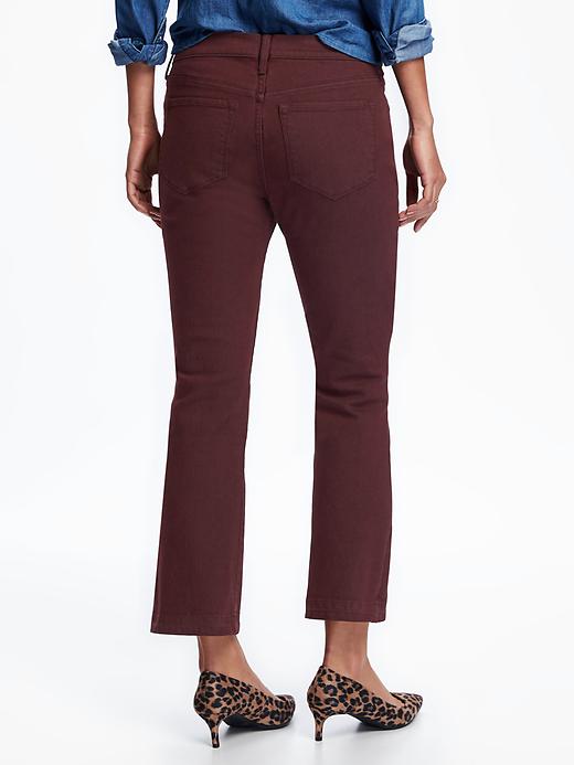 View large product image 2 of 3. Mid-Rise Cropped Flare Jeans for Women