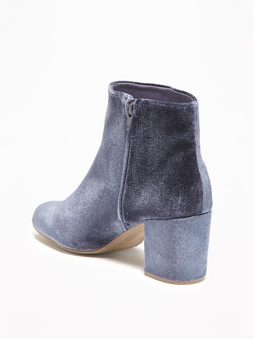 Image number 3 showing, Velvet Ankle Boots for Women
