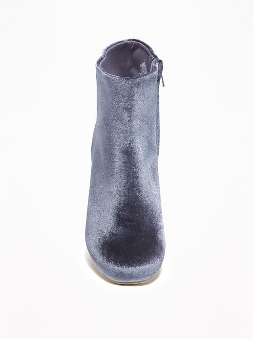Image number 2 showing, Velvet Ankle Boots for Women