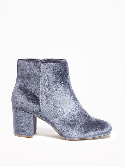 Image number 4 showing, Velvet Ankle Boots for Women