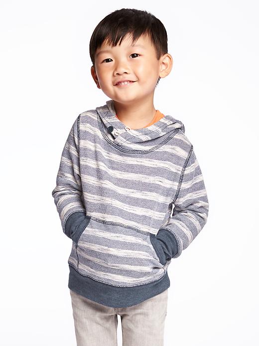 View large product image 1 of 2. Striped French Terry Pullover Hoodie for Toddler
