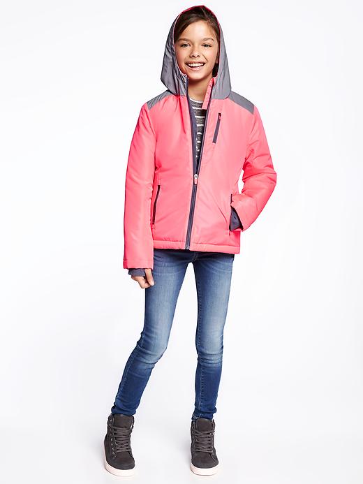 View large product image 2 of 3. Hooded Snowboard Jacket for Girls