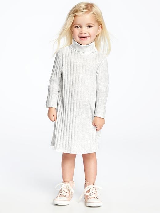 View large product image 1 of 1. Ribbed Turtleneck Dress for Toddler