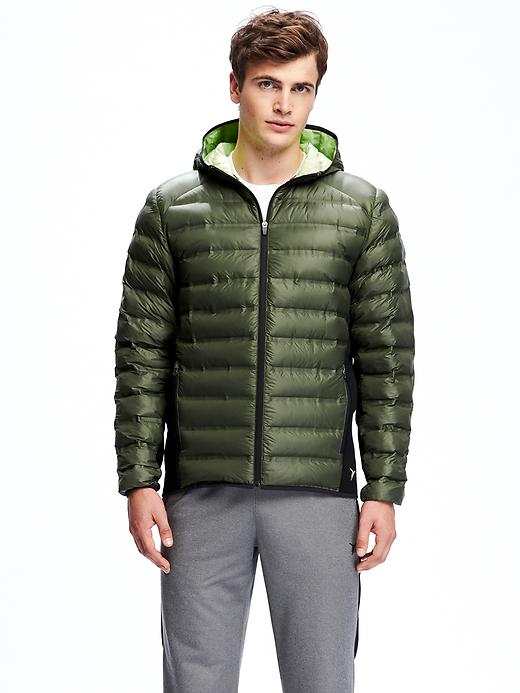 Image number 1 showing, Go-Warm Quilted Down Hooded Jacket for Men