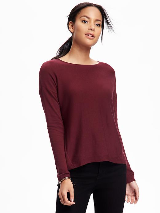 View large product image 1 of 1. Hi-Lo Dolman-Sleeve Sweater for Women