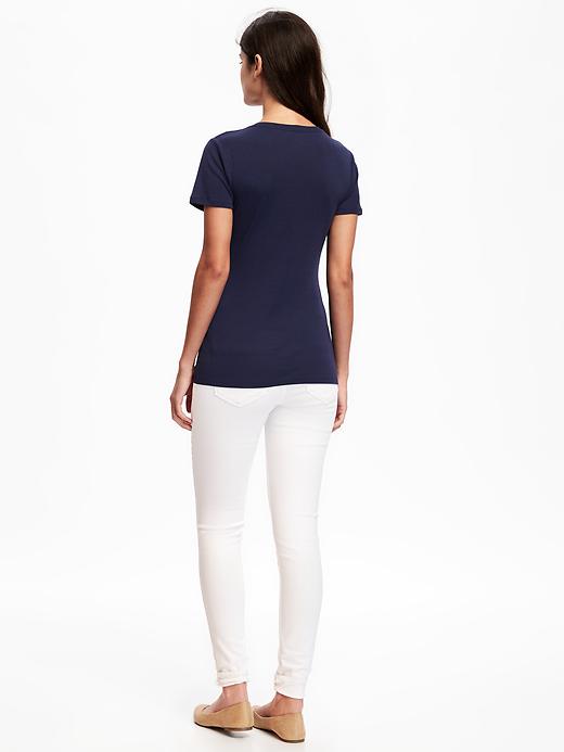 Image number 2 showing, Fitted V-Neck Tee for Women