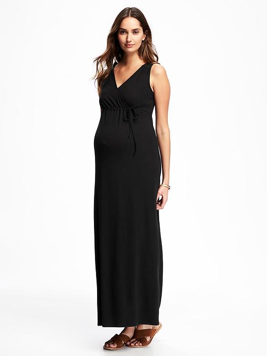 Image number 1 showing, Maternity V-Neck Maxi Dress