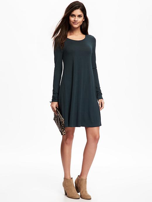Image number 1 showing, Jersey-Knit Swing Dress for Women