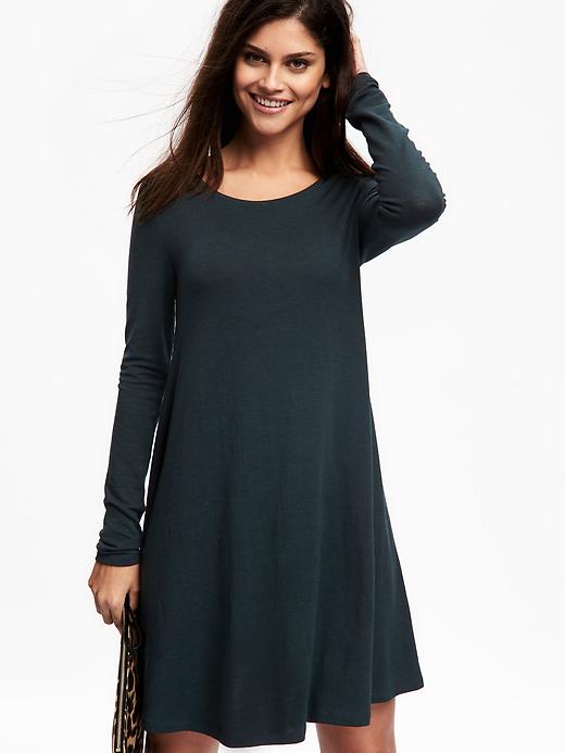 Image number 3 showing, Jersey-Knit Swing Dress for Women