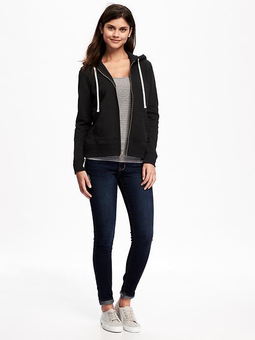 Image number 3 showing, Relaxed Zip-Front Hoodie for Women