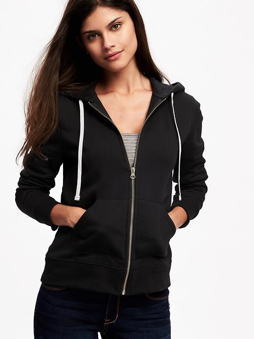 Image number 4 showing, Relaxed Zip-Front Hoodie for Women