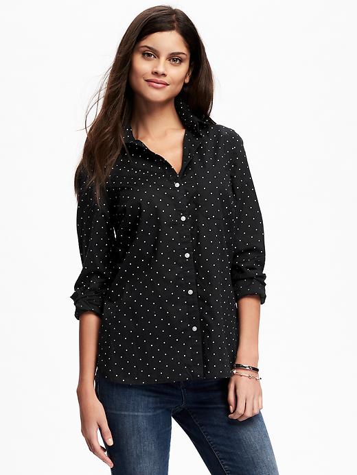 View large product image 1 of 1. Pin-Dot Classic Shirt for Women