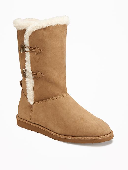 Image number 1 showing, Tall Sherpa-Lined Boots for Women
