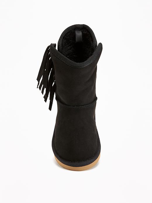 View large product image 2 of 4. Sueded Fringe Boots for Baby