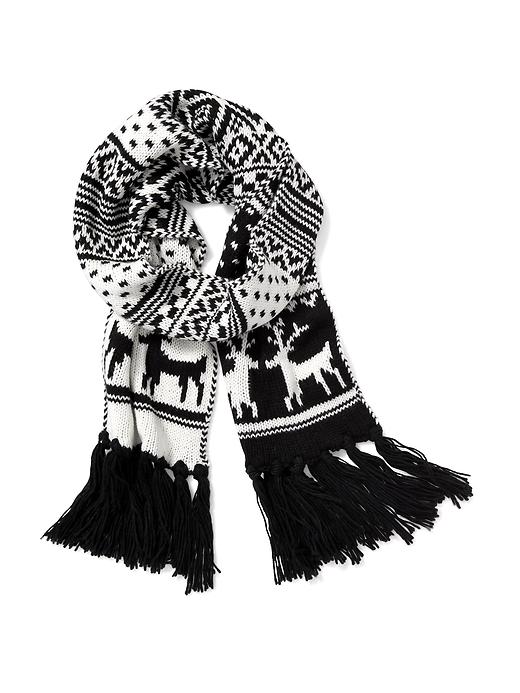 View large product image 1 of 2. Jacquard Fringe Scarf for Women