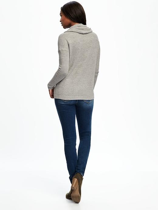 Image number 2 showing, Textured Cowl-Neck Sweater for Women