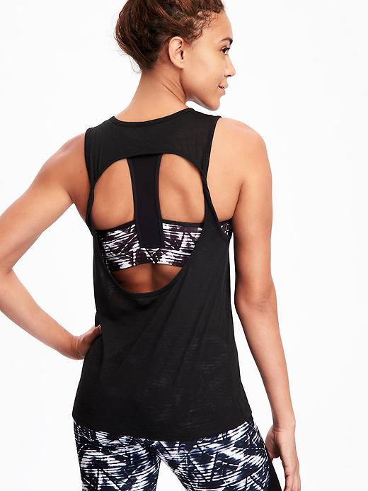 Image number 4 showing, Go-Dry Open-Back Training Tank for Women