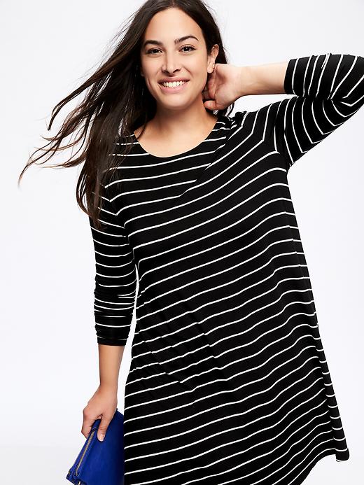 Image number 3 showing, Striped Plus-Size Swing Dress