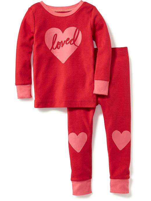 View large product image 1 of 1. "Loved" Heart-Graphic Sleep Set for Toddler & Baby