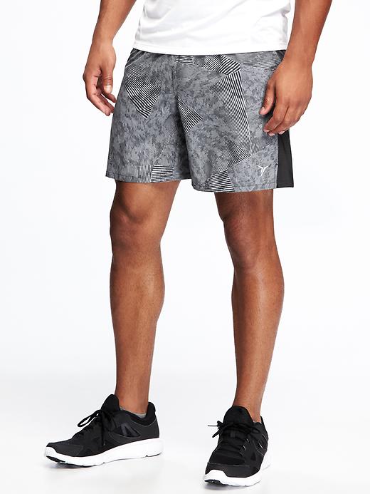 View large product image 1 of 1. Go-Dry Printed Run Shorts for Men (7")
