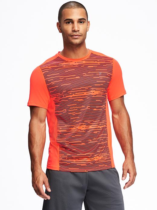 Image number 1 showing, Go-Dry Printed Performance Tee for Men