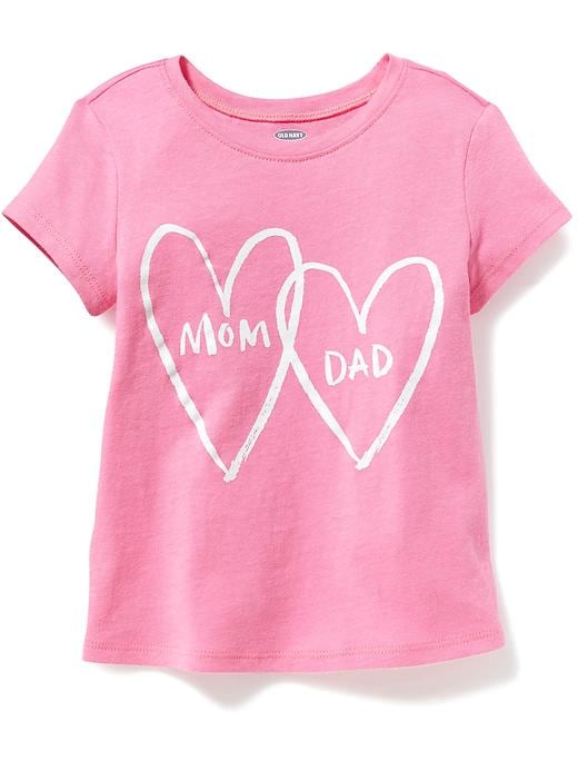 View large product image 1 of 1. Long & Lean Graphic Tee for Toddler Girls