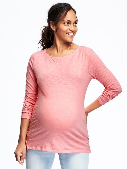 View large product image 1 of 1. Maternity Classic Boat-Neck Tee