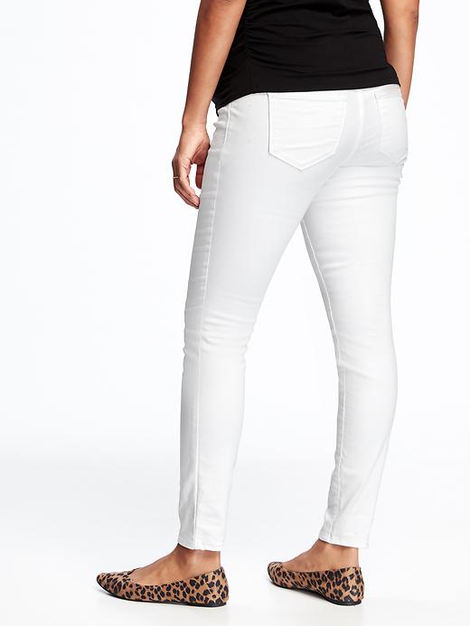 View large product image 2 of 3. Maternity Full-Panel Clean-Slate Rockstar Jeans