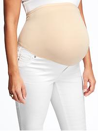 View large product image 3 of 3. Maternity Full-Panel Clean-Slate Rockstar Jeans